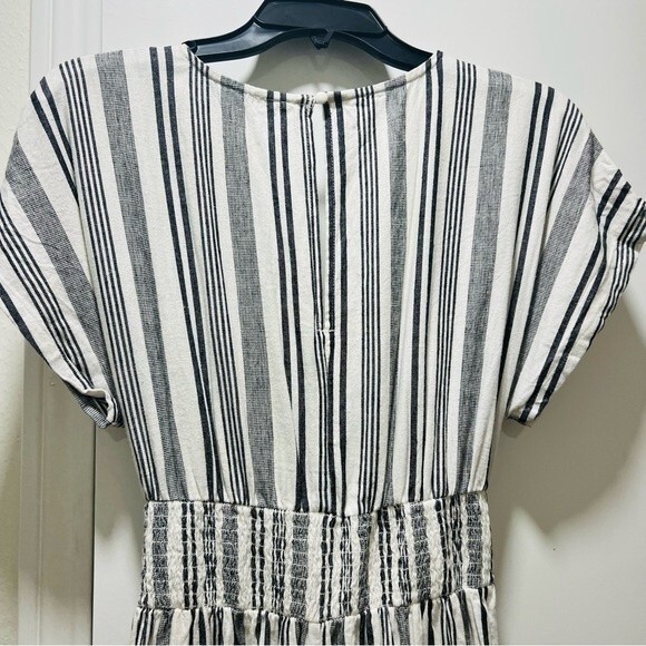 American Eagle Outfitters Striped Short Sleeve Jumpsuit with Tie Waist Size XS - Picture 8 of 13